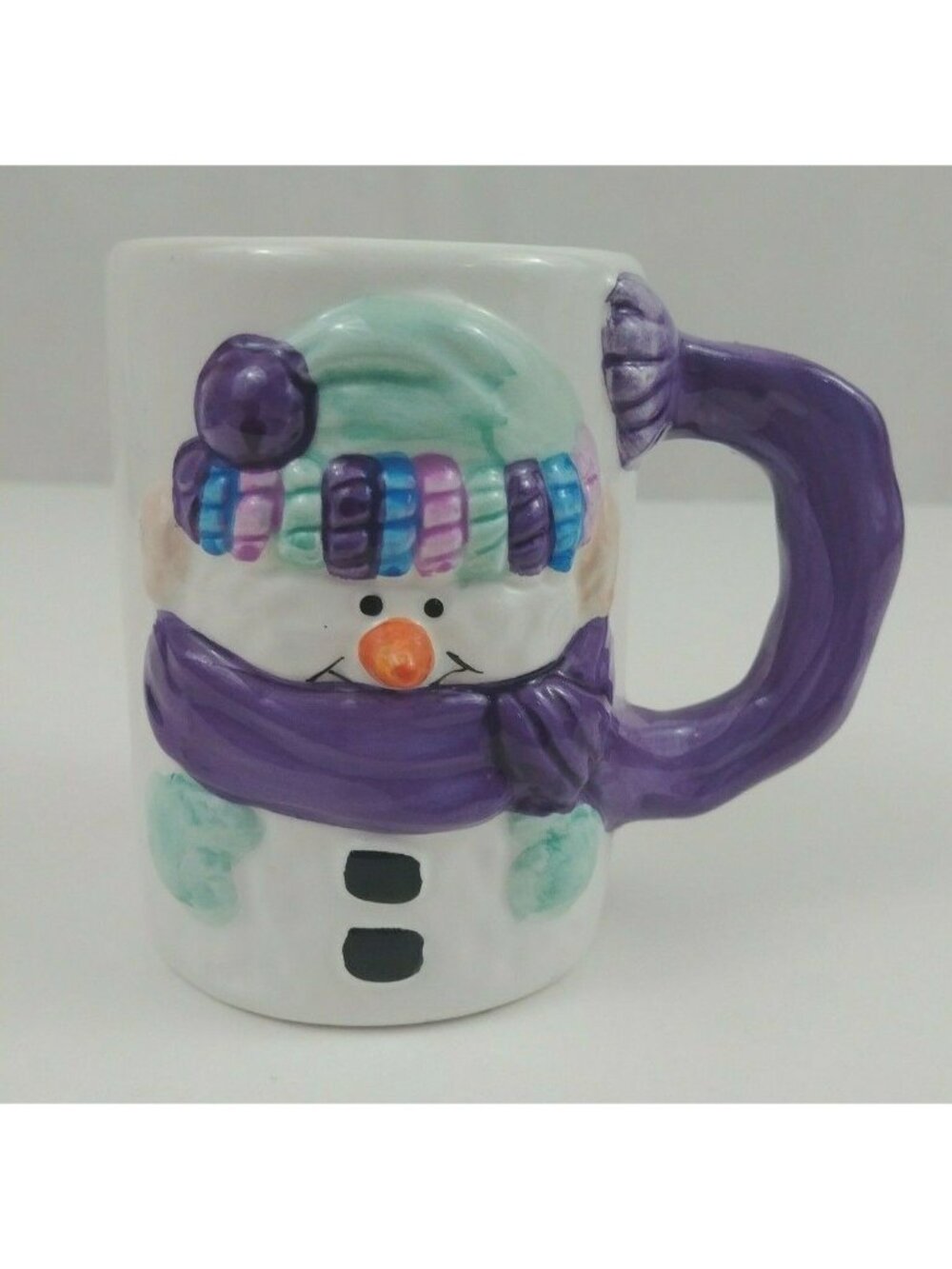 Designpac Snowman Wearing Hat, Gloves, & Scarf Coffee Cup With Scarf For Handle